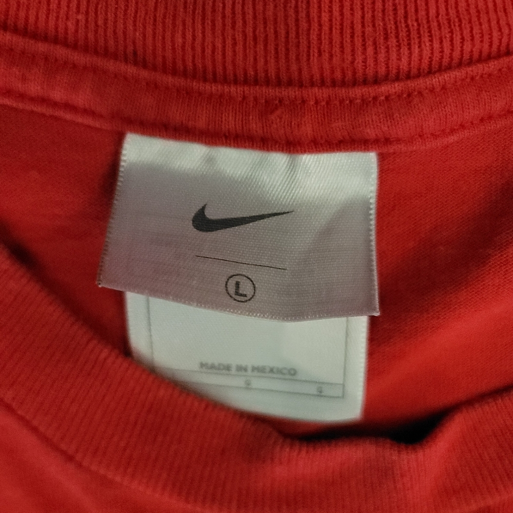 Vintage Nike Red Long Sleeve T-Shirt "Established Nineteen Seventy One" Men's L - Picture 2 of 6